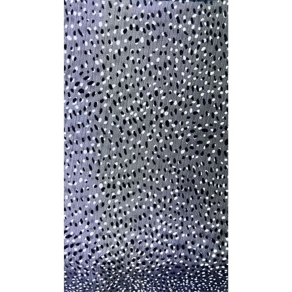 ZARA TRAFALUC BLACK WHITE DOT PRINT SEMI SHEER CROSSOVER TIE COCKTAIL DRESS LONG - Picture 12 of 15